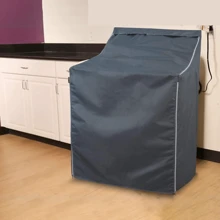 Cubierta para lavadora/secadora para máquina de carga superior - a prueba de agua, a prueba de polvo, a prueba de sol, 29"W x 28"D x 43"H apta para la mayoría de lavadoras/secadoras del mercado, bolsa, organizador, almacenamiento