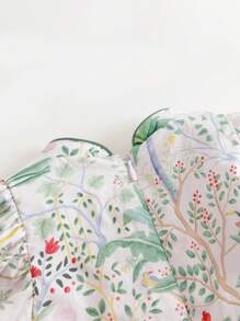 MARC&JANIE Young Girl Chinese Style Cheongsam Dress With Floral Print, Stand Collar, Long Sleeves And Hairband, Spring - Multicolor - View 10