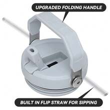 1個30oz/900ml不銹鋼保溫杯,帶蓋和吸管 - 可重複使用,可於洗碗機清洗 - 適用於運動和旅行