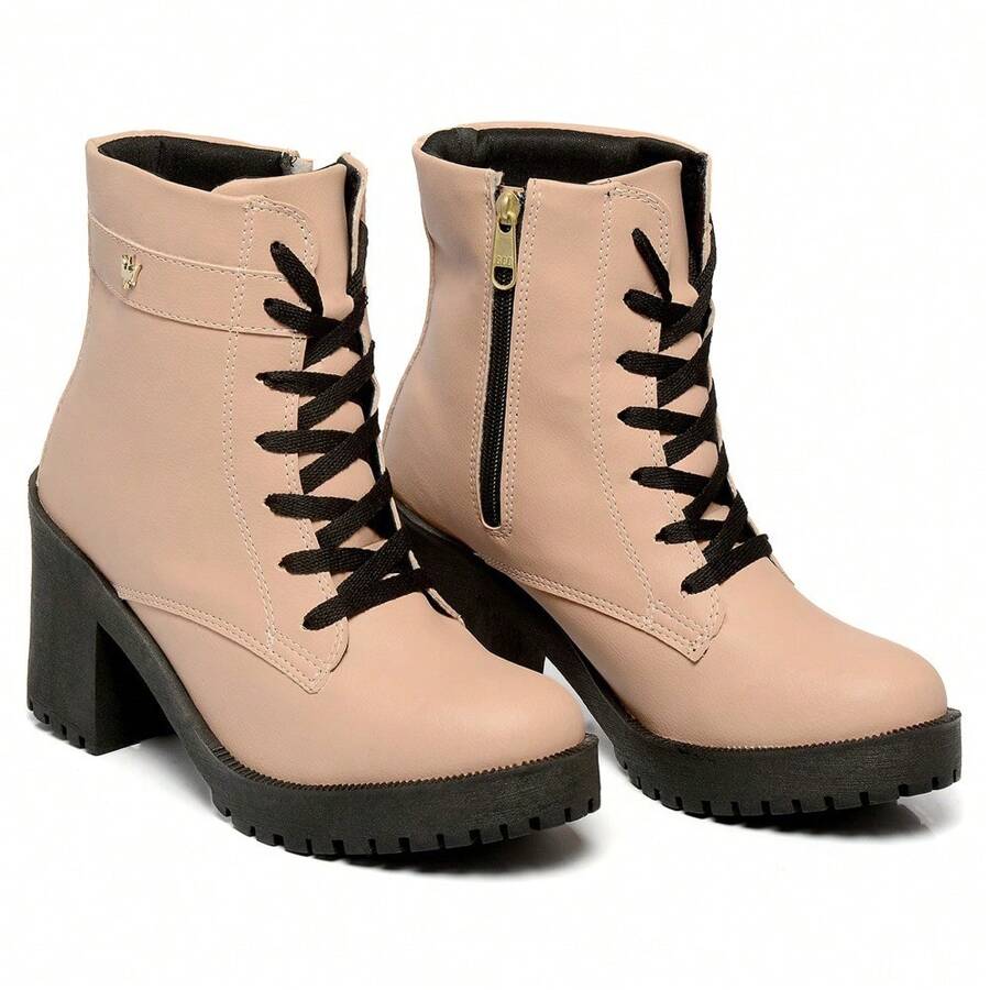 Women Mid-Calf Boots - Rusty Rose - View 1