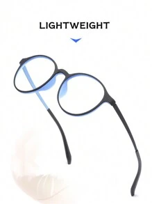Ultra Light Rubber-Titanium Round Professional & Anti-Radiation Glasses For Men, Fashionable Round Frame Clear Glasses Accessories