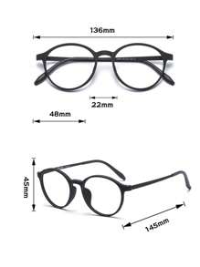 Ultra Light Rubber-Titanium Round Professional & Anti-Radiation Glasses For Men, Fashionable Round Frame Clear Glasses Accessories