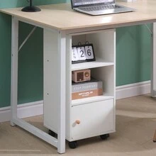 Mobile Storage Unit Desk Side Storage Cabinet For Office Under Desk Storage Rolling Cabinet For Home - White - View 6