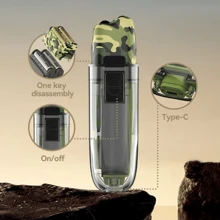 Kemei Kemei Km-Tx7 Usb Charging Transparent Body Camouflage Waterproof Men's Electric Shaver