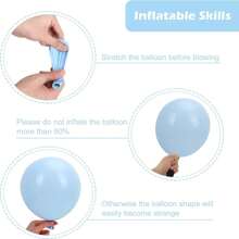 87pcs Light Blue Balloons, Assorted Sizes 18/12/10/5 Inches Flower Rings Arch, Premium Blue Latex Balloons, Perfect For Birthday Wedding Baby Shower Bride Gift Party Decoration, - Baby Blue - View 3