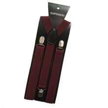 Men's Suspender Men Women Y-Back Braces Adjustable Elastic Solid Color Suspender Belt - Black - View 4