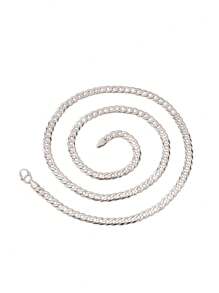 AETOLIA 1 件 925 纯银钻石切割链式链项链，男女皆宜，时尚个性嘻哈男士风格，欧美风，送给男孩的最佳礼物 - 4毫米/50厘米 - 查看 10