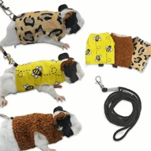 爬蟲類胸背帶步行牽引繩,適用於變色龍、松鼠和其他小型寵物 - 彩色 - 查看 4