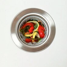 50/100/250入組廚房水槽垃圾氨氣過濾網,排水槽碗盤水槽地漏泄漏網,蔬菜洗滌盆殘渣網 - 白色 - 查看 12