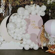 113PCS White Latex Balloons In Different Sizes, White Balloon Arch Garland Kit 5/10/12/18 Inch, Matte White Latex Party Balloons, White Latex Balloons Suitable For Wedding, Birthday, Engagement, Anniversary Decoration. - White - View 3