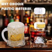 Mini Plastic Beer Mug Shot Glasses With Handles For Party-2.16'' Tall-2 Oz (Set Of 12) - Multicolor - View 5