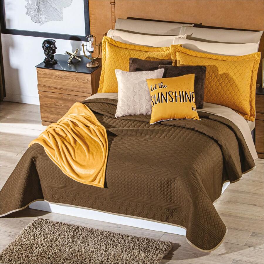 NEO PINSONIC LIGHTWEIGHT DUVET CONCORD BEDSPREADS - Café - View 1