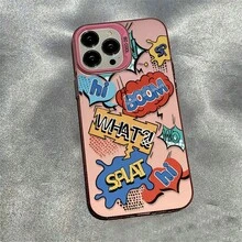 1入防滑防掉落啞面基底字母Logo圖案手機保護殼/手機套，適用於iPhone - 粉紅色[0] - 查看 2