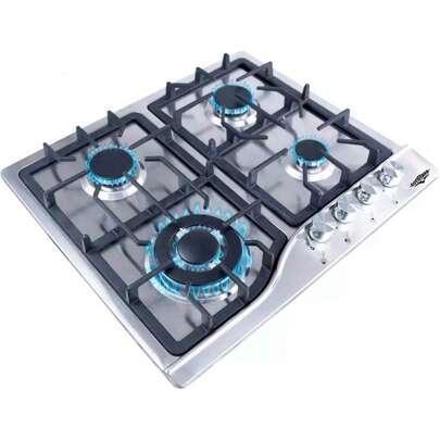 Parrilla de Gas 4 Quemadores Acero Inox Hogar Empotrable