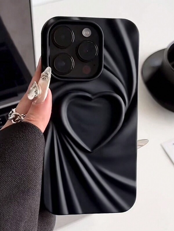 Apple New 3D Heart-Shaped Phone Case Compatible With Iphone, IPhone 15 Pro Max/16 Pro Max/16 Pro/14 Pro Max/14 Pro/13 Pro Max/IPhone 16 Waterproof Shockproof Anti-Fall Scratch Resistant