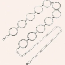 CINTOS CINTO CORRENTE METAL DE ARGOLA ANEL DOURADO E PRATA MODA LUXO VERÃO