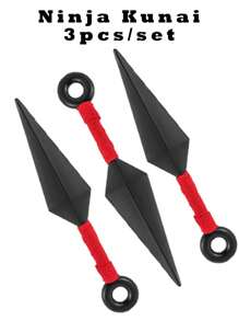 3入組飛鏢、動漫玩具、劍裝飾-abs塑料玩具裝飾,手裏劍、飛鏢星塑料玩具套件,投擲星、手裏劍刀、成人女士與男士和服配飾,薩斯克服裝、雛田服裝、飛鏢刀 - 彩色 - 查看 7