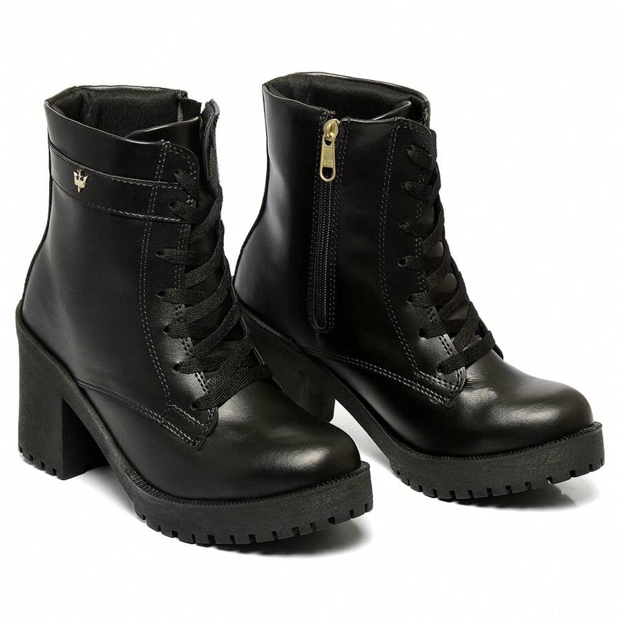 Women Mid-Calf Boots - 黑色 - 查看 1