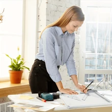 1set A3 Drawing Board, Multi-Functional Drafting Table, Adjustable Measuring System Angle And Clear Ruler Parallel Movement - Multicolor - View 6