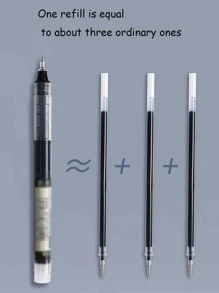 10pcs Quick-Drying Ballpoint Pen High-Capacity Office Signing Pen Used For School Office, Exam Supplies, Stationery, Blue/Red - Multicolor - View 3