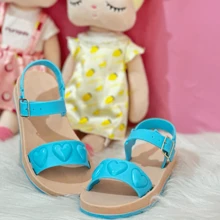 Kids Flat Sandals - Màu xanh lam - Xem 2