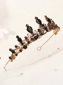 1 件优雅合金宴会发饰、新娘婚礼派对头饰、皇冠 - 銅色 - 查看 3