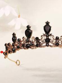 1 件优雅合金宴会发饰、新娘婚礼派对头饰、皇冠 - 銅色 - 查看 5