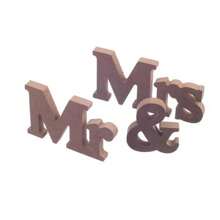 1 Conjunto De Letreros Decorativos De Boda Para Señor Y Señora, Letreros De Decoración De Mesa Para Fotos Y Accesorios De Boda - Café integral - Ver 10