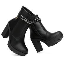 Women Mid-Calf Boots - 黑色 - 查看 5