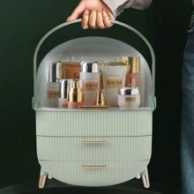 LIVINGANDHOME 14 Colors Multi-Function Makeup Storage Case, Cosmetics Organizer, Jewelry Organizer Case, Finishing Box, Makeup Storage Box, Cosmetic Box, JewelryBox, Makeup Organizer, Makeup Storage Organizer,Cabinet Decorative - Mint Green - View 4
