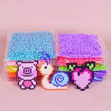 1000pcs/2.6mm, Fused Ironing Beads, Pixel Art DIY, 3D Jigsaw Crafts, Creative Decoration, Jewelry Making, Handmade Gift Beads (Color Random) - 2.6mm/1000 Grains - View 3