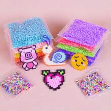 1000pcs/2.6mm, Fused Ironing Beads, Pixel Art DIY, 3D Jigsaw Crafts, Creative Decoration, Jewelry Making, Handmade Gift Beads (Color Random) - 2.6mm/1000 Grains - View 2