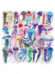 50pcs Creative Stickers, Personalized Stickers, Suitable For Party Decoration, Phone Case, Water Bottle, Luggage, 50pcs Non-Repetitive Stickers, Creative Decals (Size Of Each Sticker ~4cm*5cm) - 50 Stickers - View 4