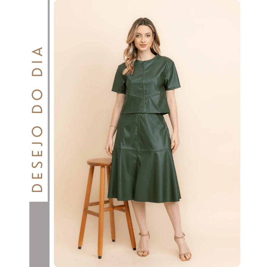 Women Skirts - Dark Green - View 1