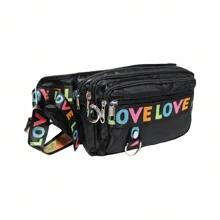 MURAMASAMX Cangurera Deportiva Mujer Riñonera Impermeable Gran Capacidad Fitness Mochila de Cintura Correa Ajustable Amplia Viaje Multiusos Casual Moda Running Gimnasio Resistente al Agua - Negro - Ver 1