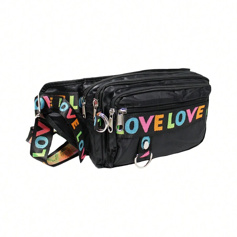 MURAMASAMX Cangurera Deportiva Mujer Riñonera Impermeable Gran Capacidad Fitness Mochila de Cintura Correa Ajustable Amplia Viaje Multiusos Casual Moda Running Gimnasio Resistente al Agua - Negro - Ver 1