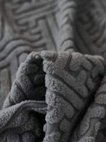 1pc Thickened Green Sofa Cushion Cover With Star Pattern - Dark Grey - View 6