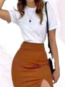 Hermoso conjunto falda y blusa