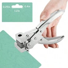 T Shape Hole Punch Airplane Hole Punch Manual PVC Card Punch And ID Card Slot Hole Punch - Silver - View 5
