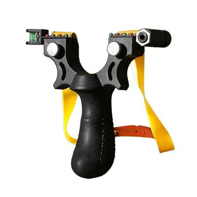 Powerful Outdoor Hunting Game Catapult The New Laser Aiming Slingshot Resin Material Flat Rubber Bands To Choose From 4 Colors Outdoor Toys