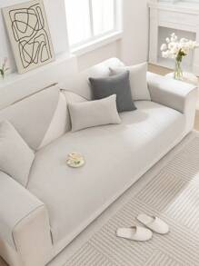 1入現代極簡風格防滑沙發坐墊套,適用於四季 - 白色 - 查看 2
