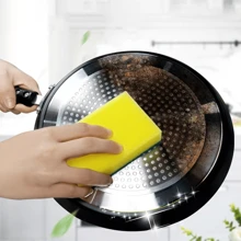 1/6/12/24 件清洁海绵、百洁布、方形洗碗布、简约风格洗碗巾、水槽或厨房炉灶清洁布、抗菌可水洗清洁刷、厨房用品厨房清洁小工具 - 黃色 - 查看 4