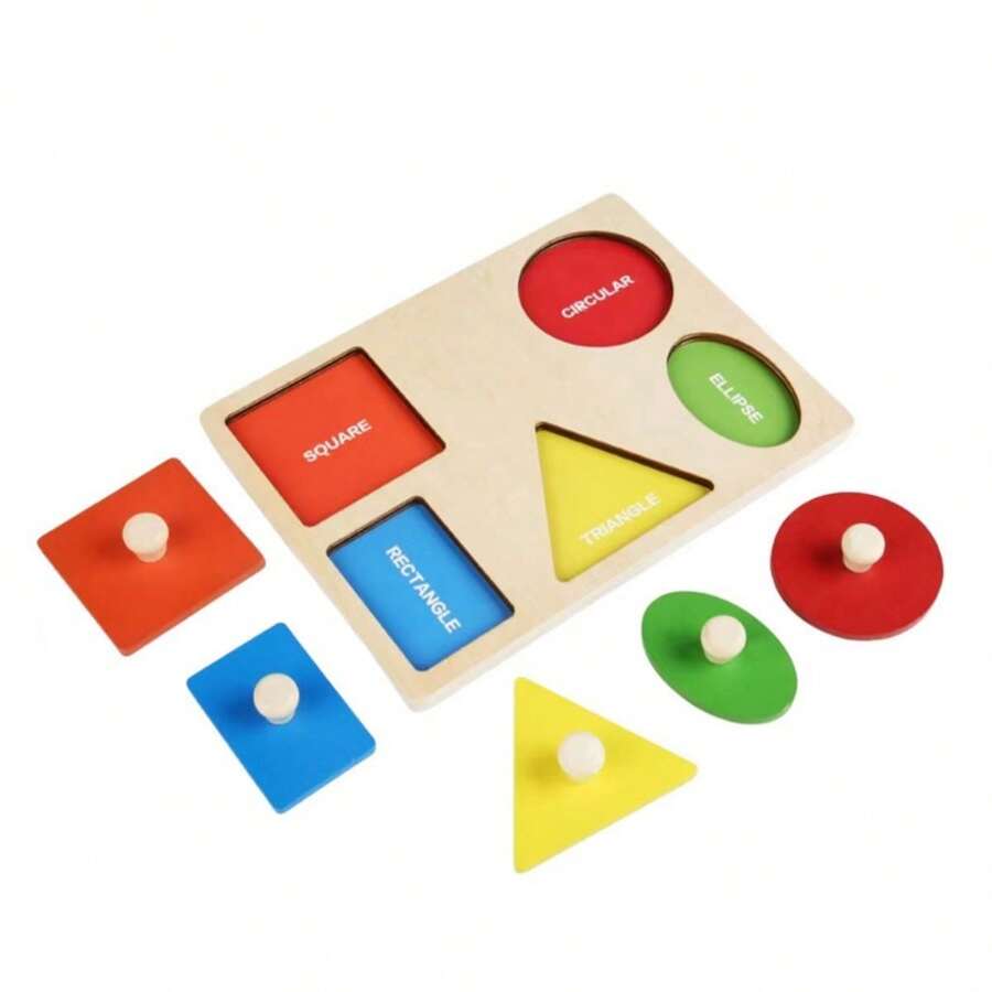 6 In 1 Montessori Geometric Shape Matching Puzzle Educational HandsOn
