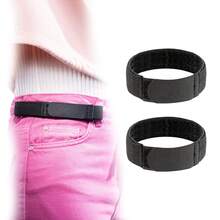 No Buckle Elastic Belt For Men And Women- Fits 1 Inch Belt Loops, Easy To Use - Black - View 1