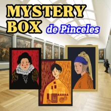 HOT SALE Mystery Box De Pinceles Para Pintar En Canvas Lienzos Diferentes Tamaños Pelo De gato - Multicolor - Ver 1