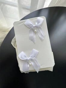 1 chiếc tất trắng kiểu thủ công mới cho nữ kiểu dáng mùa xuân ruy băng lụa nơ ngọc trai Tất dài ngọc trai phong cách Nhật Bản & Hàn Quốc Quần tất mỏng và ngọt ngào gợi cảm, thời trang, thoải mái, thích hợp để mặc hàng ngày và mặc trang phục đẹp, bó sát, linh hoạt - trắng - Xem 5