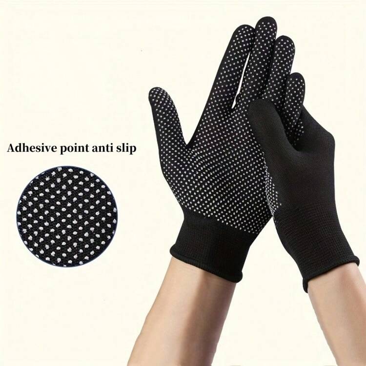 1 pieza Guantes antideslizantes transpirables, adecuados para ciclismo y fitness al aire libre - Livianos y cómodos, guantes negros - Negro - Añade 3