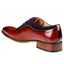 Gino Vitale Men's Lace Up Medallion Toe Dress Shoes - 紫羅蘭色 - 查看 8