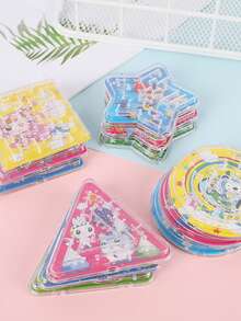 1set Random Color Cartoon Maze Toys,Mini Rolling Ball Maze Hand Games Toys Stress Relief Toys - Multicolor - View 9