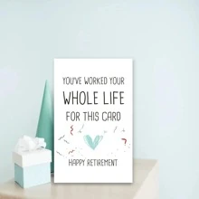 1 Pc Funny Retirement Card, Happy Retirement Card, Hilarious Retirement Card For Colleague Coworker - Multicolor - View 3